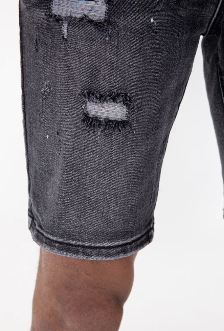 Short jean stretch déchiré
