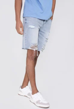 Short jean stretch déchiré