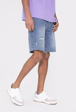 Short jean stretch déchiré