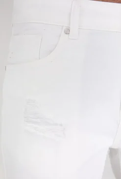 Short jean stretch déchiré