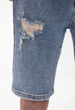 Short jean stretch déchiré