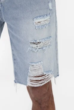 Short jean stretch déchiré