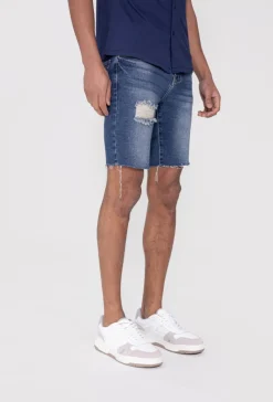 Short jean stretch déchiré