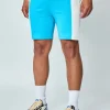 Short jogging en coton à bandes