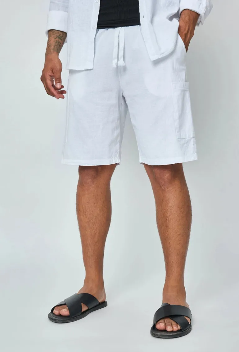 Short léger effet lin