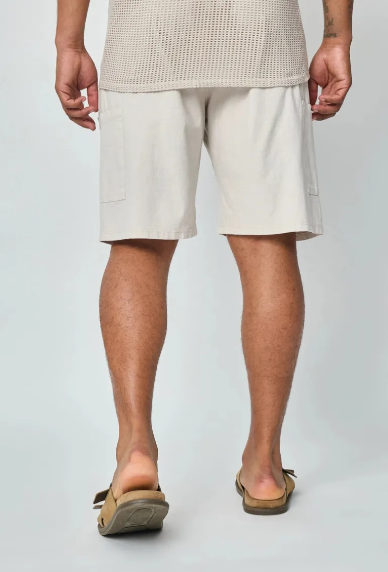Short léger effet lin