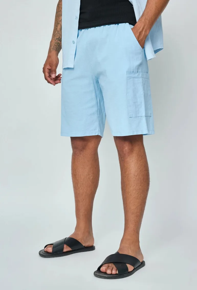 Short léger effet lin