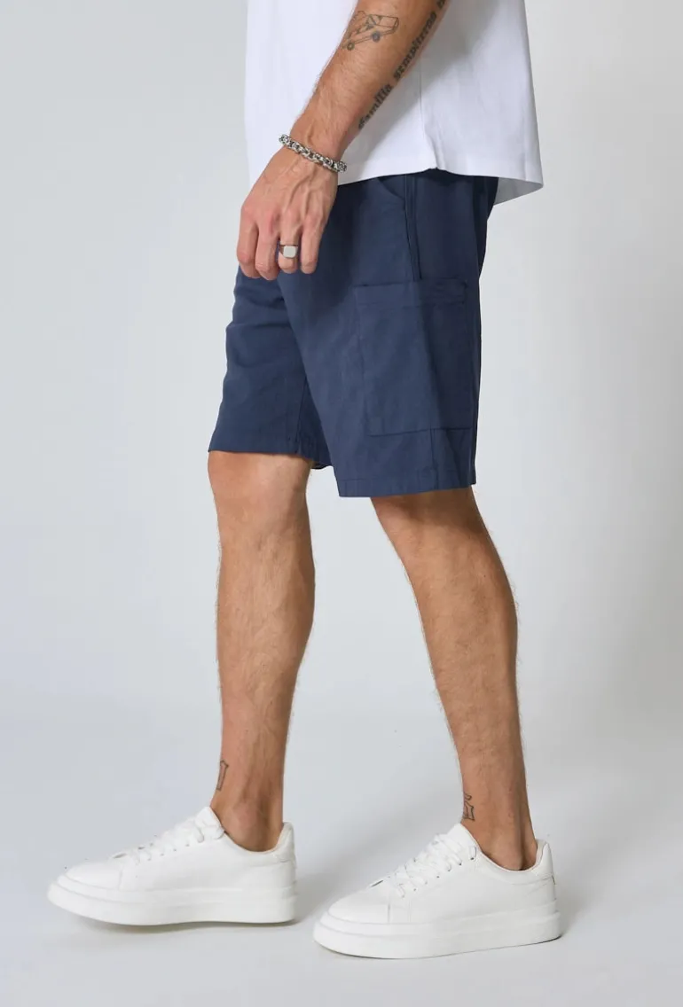 Short léger effet lin