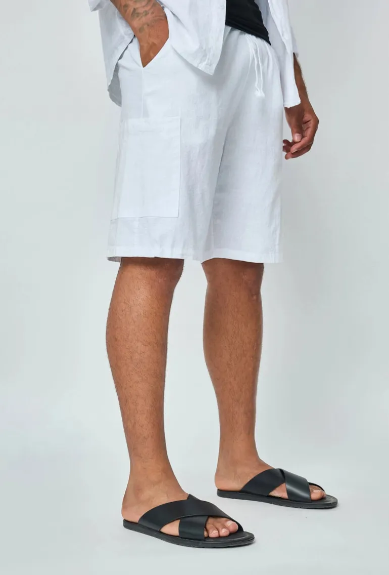 Short léger effet lin