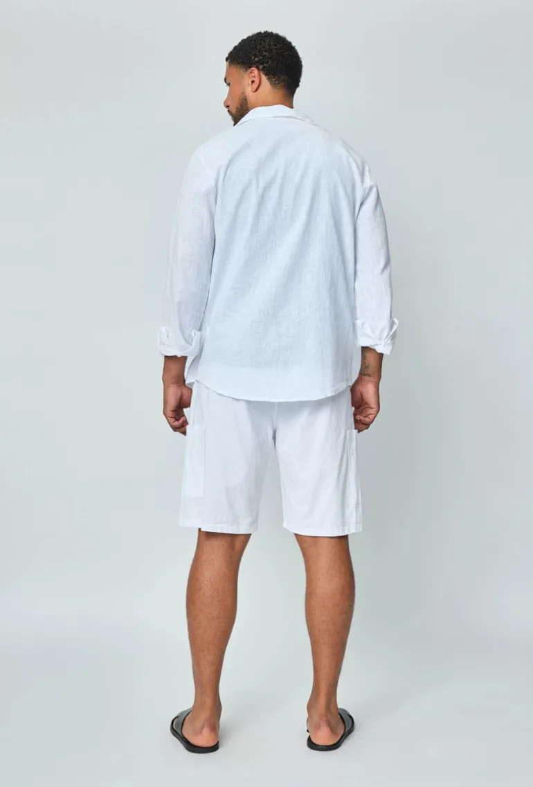Short léger effet lin