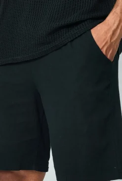Short léger en viscose effet lin