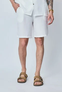 Short léger toile style lin