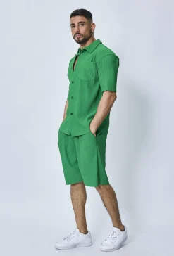 Short plissé oversize