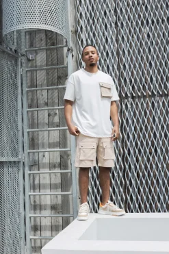 Short uni cargo à poches en sorona