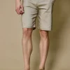 Short uni en toile de style chino