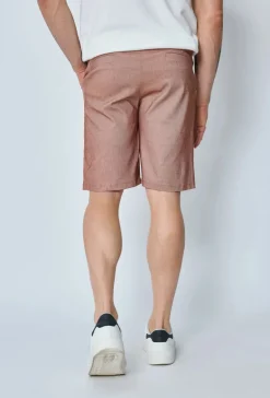 Short uni en toile de style chino