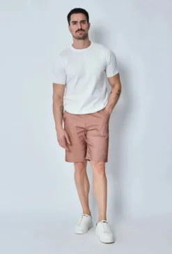 Short uni en toile de style chino