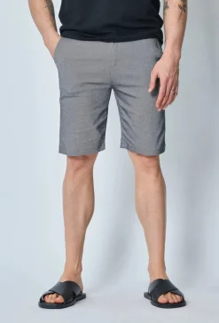 Short uni en toile de style chino