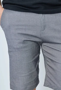 Short uni en toile de style chino