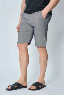 Short uni en toile de style chino