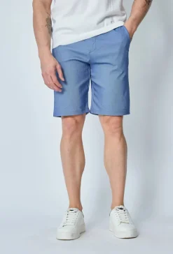 Short uni en toile de style chino