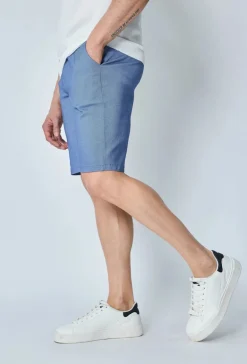 Short uni en toile de style chino