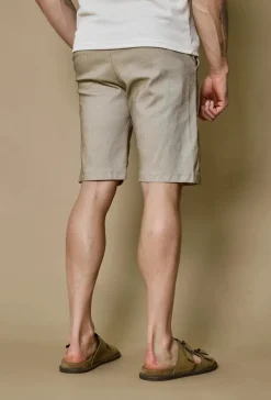 Short uni en toile de style chino