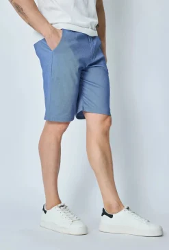 Short uni en toile de style chino
