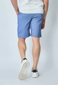 Short uni en toile de style chino