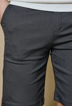Short uni en toile de style chino