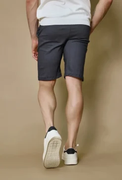 Short uni en toile de style chino