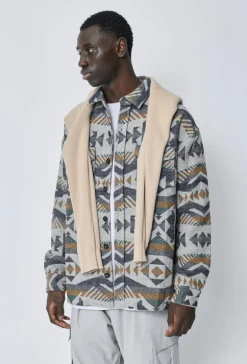 Surchemise à motifs géométriques