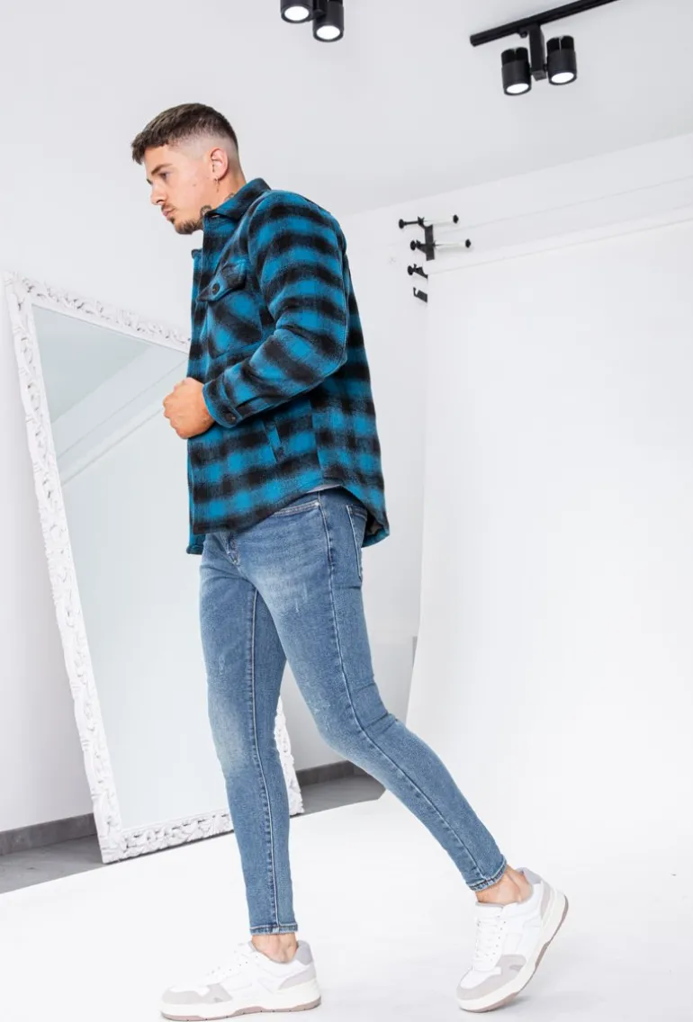 Surchemise avec motif à carreaux