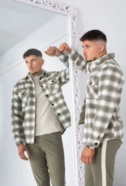 Surchemise avec motif à carreaux