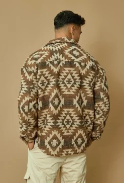 Surchemise jacquard à motif aztèque
