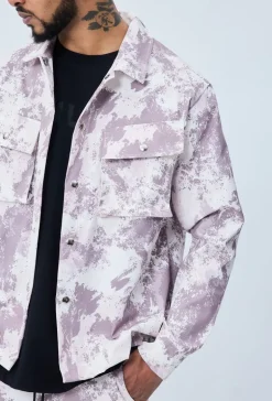 Surchemise streetwear à motif camouflage