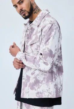 Surchemise streetwear à motif camouflage