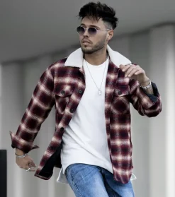 Surchemise tendance avec motif à carreaux