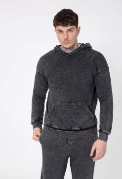 Sweat à capuche délavé