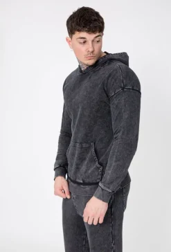 Sweat à capuche délavé