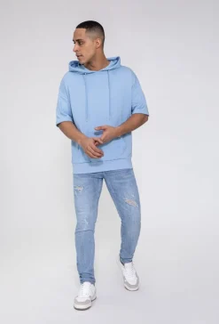 Sweat avec logo et manches courtes