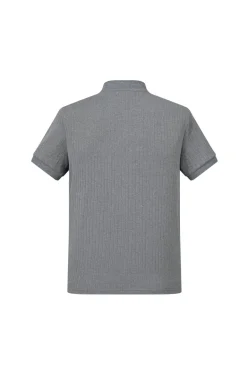 T-shirt à col zippé maille cotelé