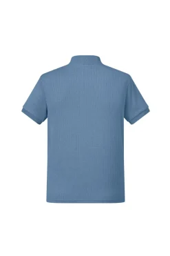 T-shirt à col zippé maille cotelé