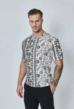 T-shirt à imprimé fleuri
