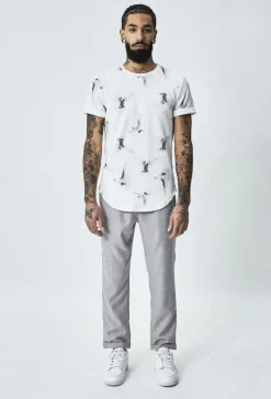 T-shirt à imprimé hirondelles