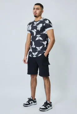 T-shirt à imprimé hirondelles