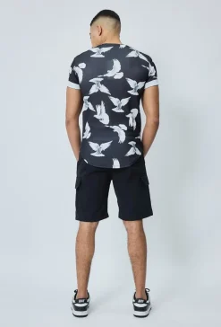 T-shirt à imprimé hirondelles