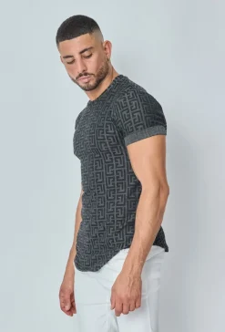 T-shirt à motif baroque