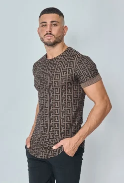 T-shirt à motif baroque