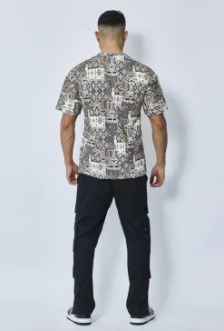 T-shirt à motif fleuri